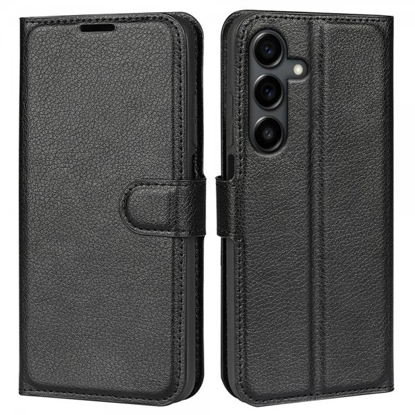 Samsung Galaxy S25 FE Fodral Litchi Svart