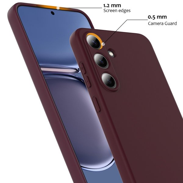 Samsung Galaxy S25 FE Skal med Strap Silikon MagSafe Vinröd