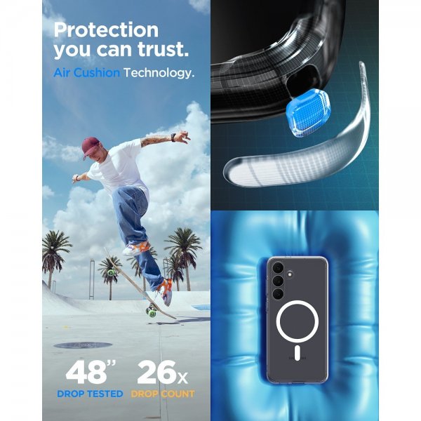 Spigen Samsung Galaxy S25 FE Skal Ultra Hybrid MagFit Clear White