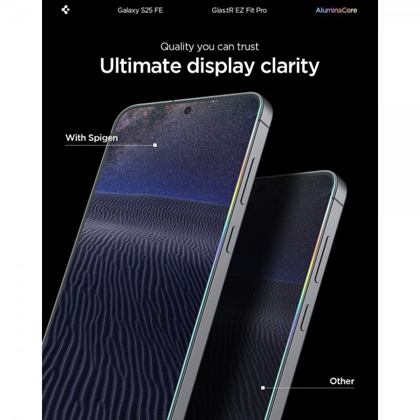 Spigen Samsung Galaxy S25 FE Skärmskydd GLAS.tR EZ Fit Pro 2-pack