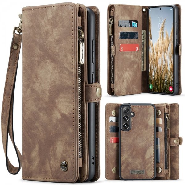 CaseMe Samsung Galaxy S25 Fodral 008 Series Löstagbart Skal Brun