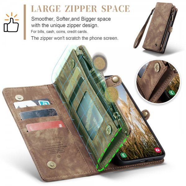 CaseMe Samsung Galaxy S25 Fodral 008 Series Löstagbart Skal Brun