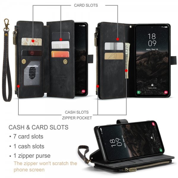 CaseMe Samsung Galaxy S24/S25 Fodral C30 Series Svart