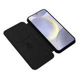 Samsung Galaxy S25 Fodral Kolfibertextur Svart