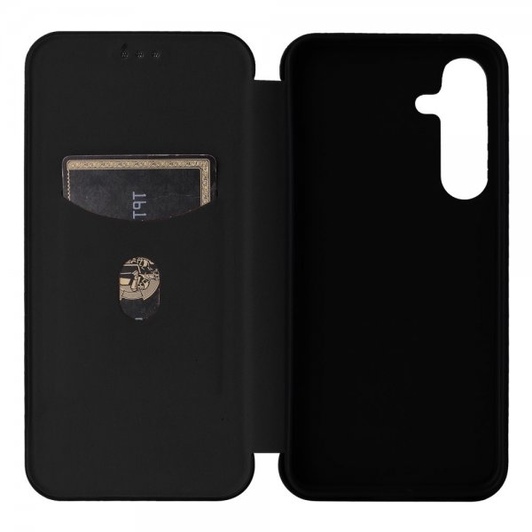Samsung Galaxy S25 Fodral Kolfibertextur Svart