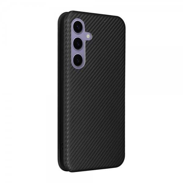 Samsung Galaxy S25 Fodral Kolfibertextur Svart