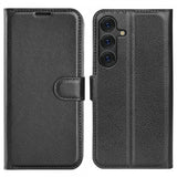 Samsung Galaxy S25 Fodral Litchi Svart