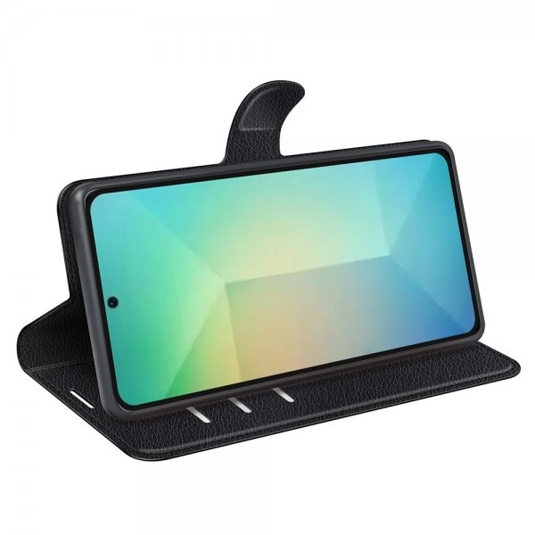 Samsung Galaxy S25 Fodral Litchi Svart
