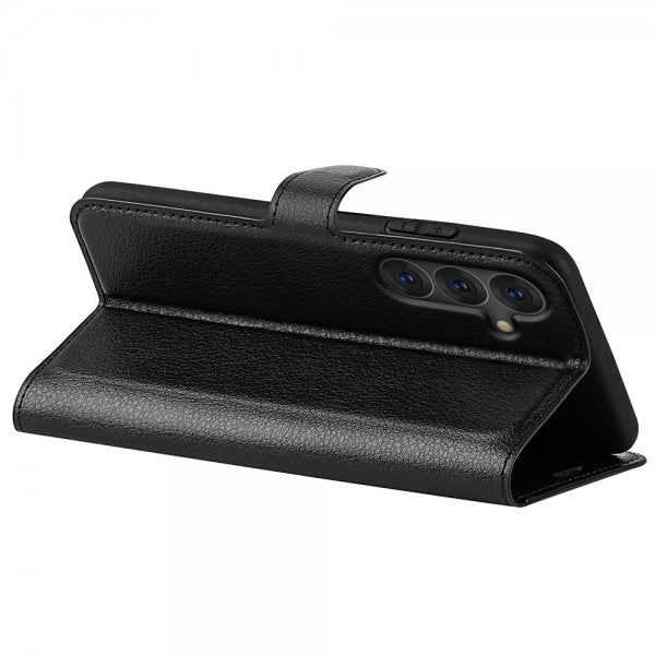 Samsung Galaxy S25 Fodral Litchi Svart