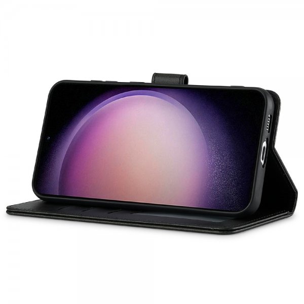Lc.Imeeke Samsung Galaxy S25 Fodral med Kortfack Stativfunktion Svart