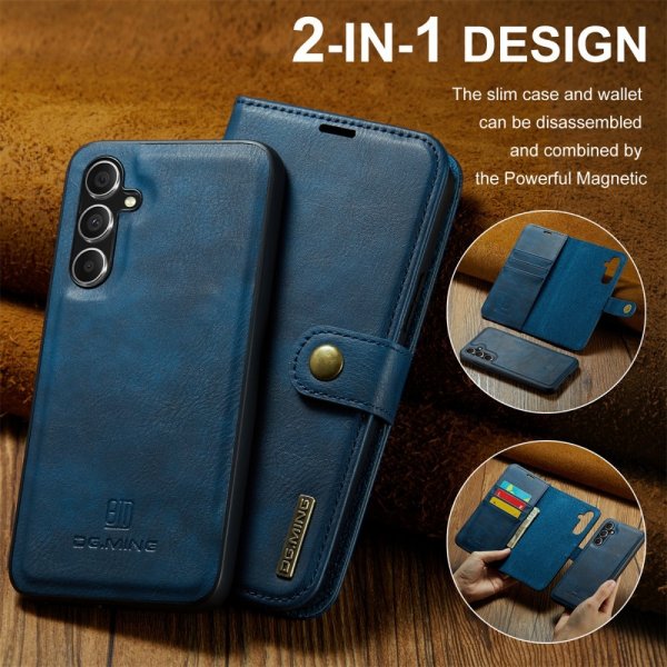 Dg.Ming Samsung Galaxy S25 Fodral med Löstagbart Skal Blå