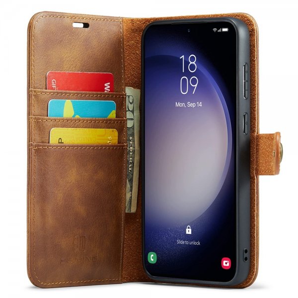 Dg.Ming Samsung Galaxy S25 Fodral med Löstagbart Skal Brun