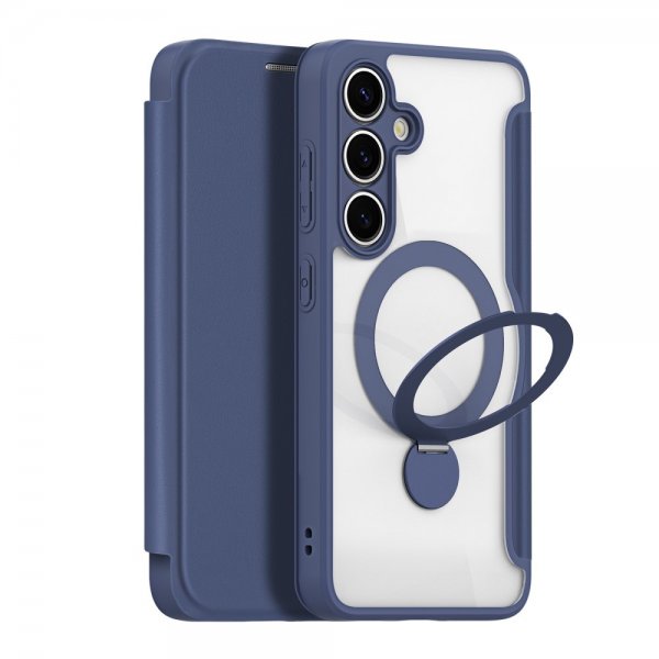 Dux Ducis Samsung Galaxy S25 Fodral Skin X Pro Series Kickstand MagSafe Blå