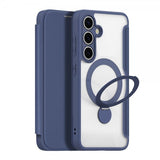 Dux Ducis Samsung Galaxy S25 Fodral Skin X Pro Series Kickstand MagSafe Blå