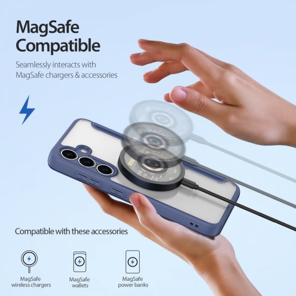 Dux Ducis Samsung Galaxy S25 Fodral Skin X Pro Series MagSafe Blå