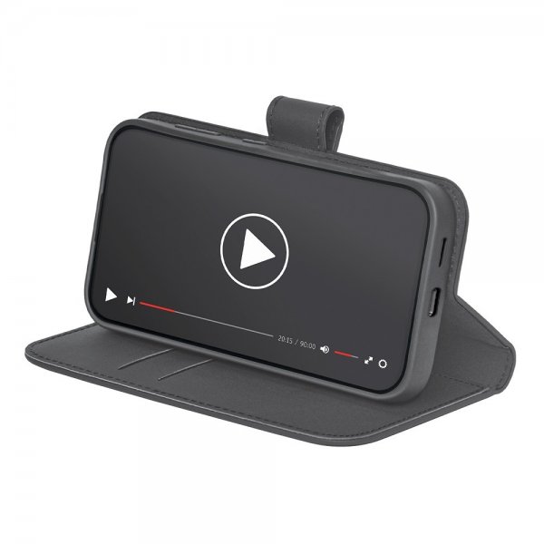 Puro Samsung Galaxy S25 Fodral Wallet Stand Svart