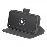 Puro Samsung Galaxy S25 Fodral Wallet Stand Svart
