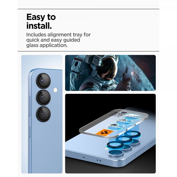 Spigen Samsung Galaxy S25 Kameraskydd GLAS.tR EZ Fit Optik Pro 2-pack