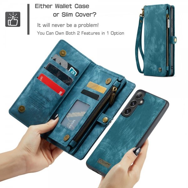 CaseMe Samsung Galaxy S25 Plus Fodral 008 Series Löstagbart Skal Blå
