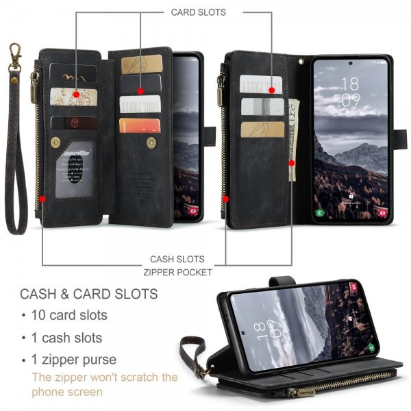 CaseMe Samsung Galaxy S24 Plus/S25 Plus Fodral C30 Series Svart