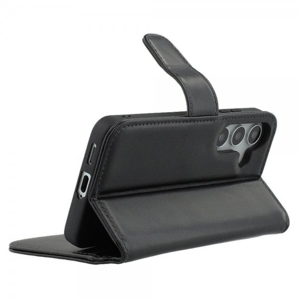 Nordic Covers Samsung Galaxy S24 Plus/Galaxy S25 Plus Fodral Essential Leather Raven Black
