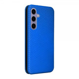 Samsung Galaxy S25 Plus Fodral Kolfibertextur Blå