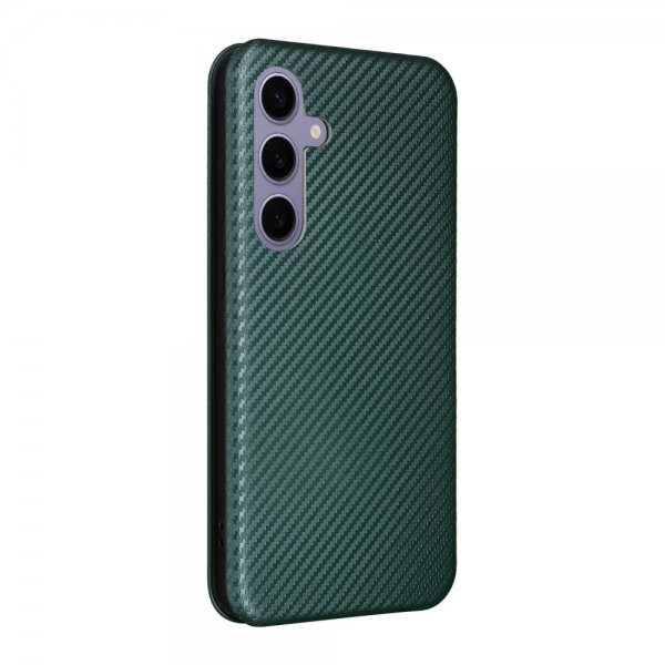 Samsung Galaxy S25 Plus Fodral Kolfibertextur Grön