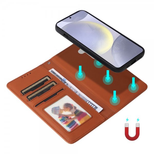 Betopnice Samsung Galaxy S25 Plus Fodral med Löstagbart Skal 005 Brun