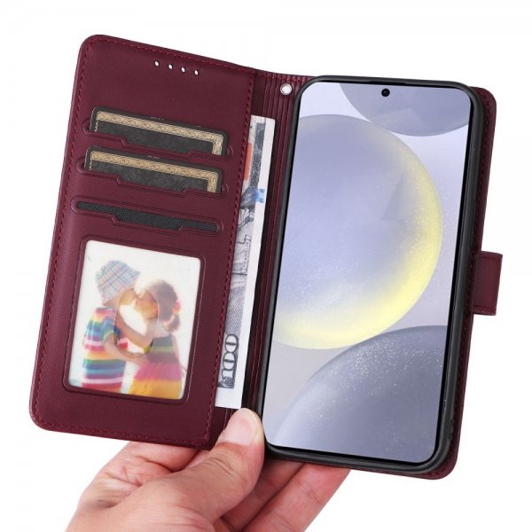 Betopnice Samsung Galaxy S25 Plus Fodral med Löstagbart Skal 005 Röd