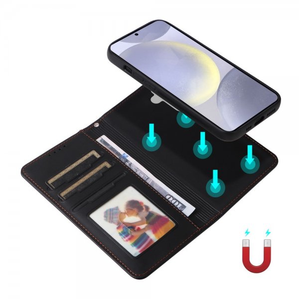 Betopnice Samsung Galaxy S25 Plus Fodral med Löstagbart Skal 005 Svart