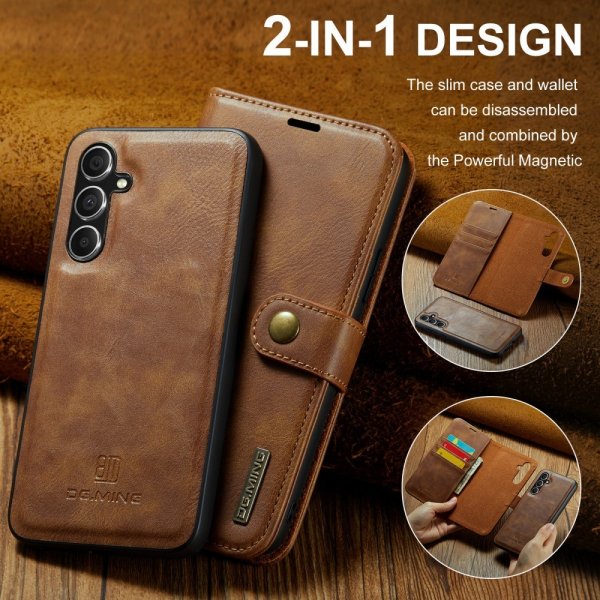 Dg.Ming Samsung Galaxy S25 Plus Fodral med Löstagbart Skal Brun