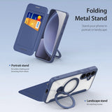 Dux Ducis Samsung Galaxy S25 Plus Fodral Skin X Pro Series Kickstand MagSafe Blå
