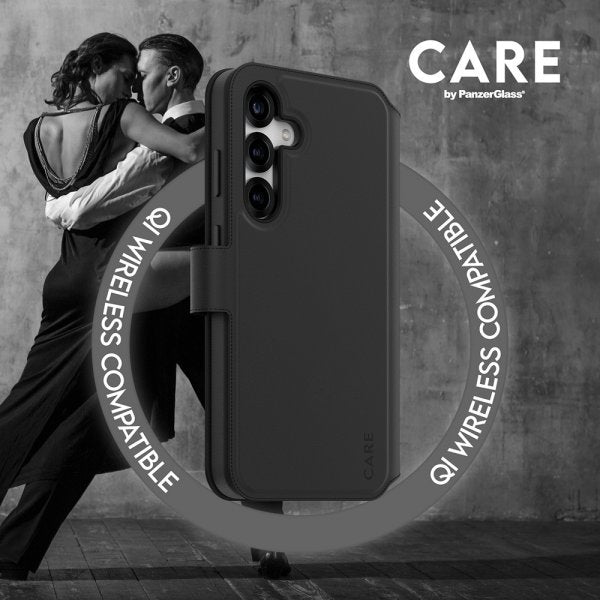 CARE by PanzerGlass Samsung Galaxy S25 Plus Fodral Tango Two-in-One Wallet MagSafe Svart