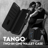 CARE by PanzerGlass Samsung Galaxy S25 Plus Fodral Tango Two-in-One Wallet MagSafe Svart