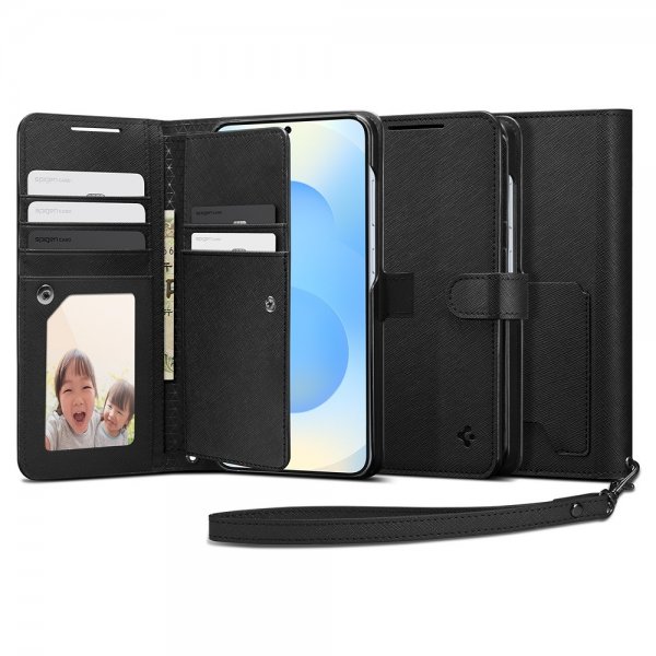 Spigen Samsung Galaxy S25 Plus Fodral Wallet S Svart