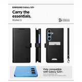 Spigen Samsung Galaxy S25 Plus Fodral Wallet S Svart