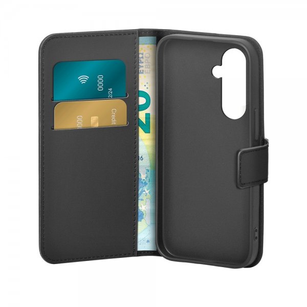 Puro Samsung Galaxy S25 Plus Fodral Wallet Stand Svart