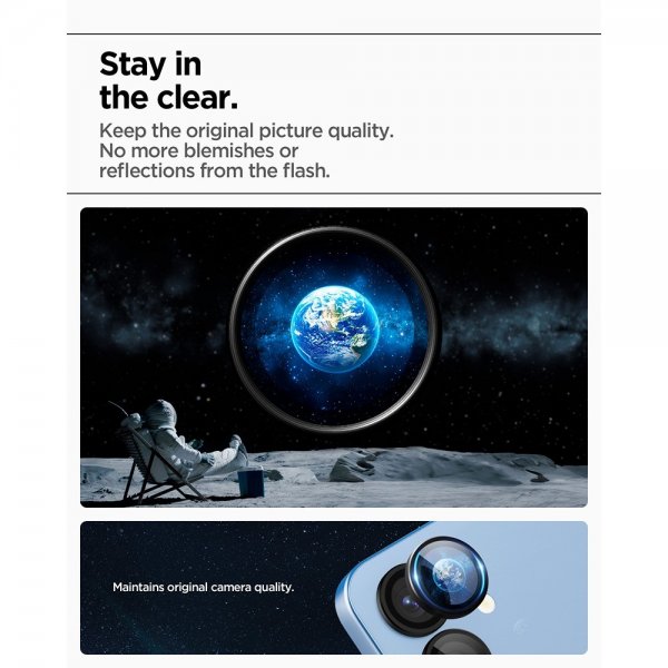 Spigen Samsung Galaxy S25 Plus Kameraskydd GLAS.tR EZ Fit Optik Pro 2-pack Svart