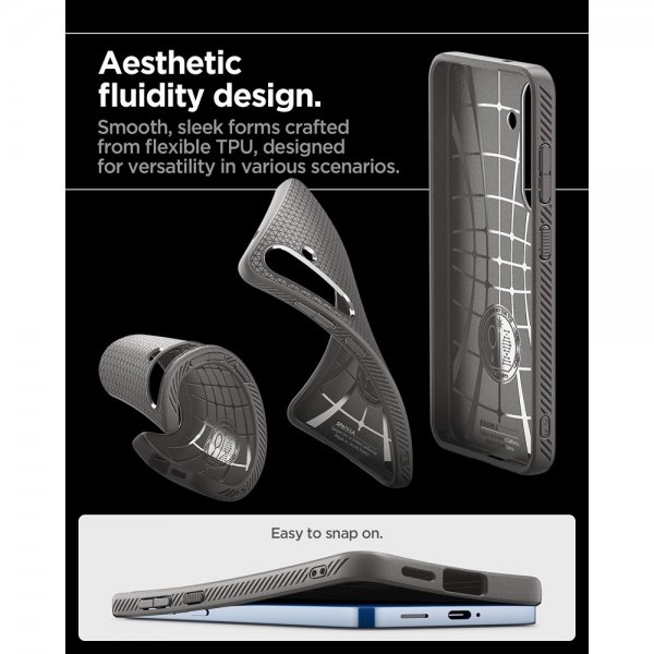 Spigen Samsung Galaxy S25 Plus Skal Liquid Air Marble Gray