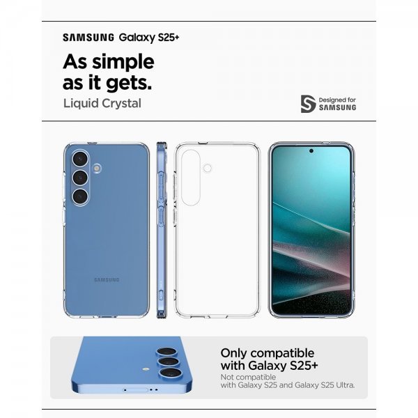 Spigen Samsung Galaxy S25 Plus Skal Liquid Crystal Crystal Clear