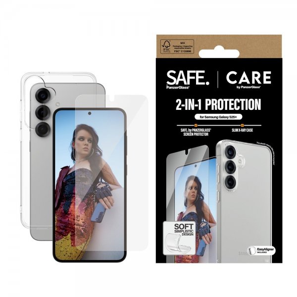 CARE by PanzerGlass Samsung Galaxy S25 Plus Skal och Skärmskydd Fashion 2-in-1 Bundle