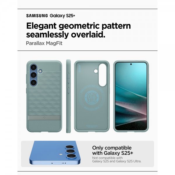 Spigen Samsung Galaxy S25 Plus Skal Parallax MagFit Sage Green