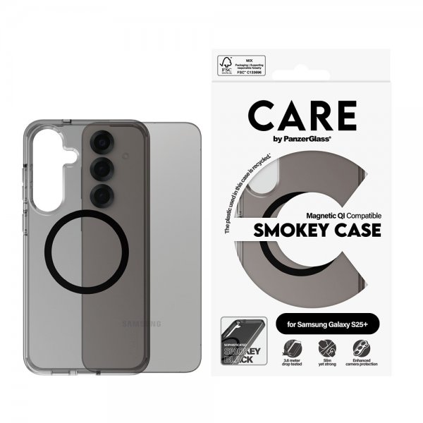 CARE by PanzerGlass Samsung Galaxy S25 Plus Skal Smokey MagSafe Svart