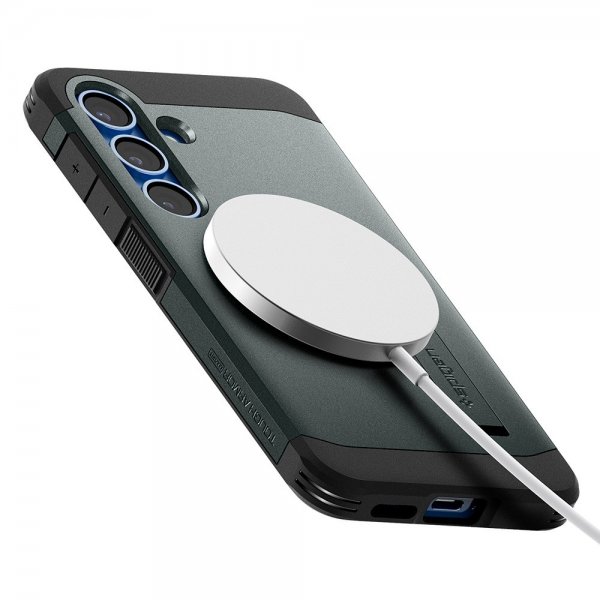 Spigen Samsung Galaxy S25 Plus Skal Tough Armor MagFit Abyss Green