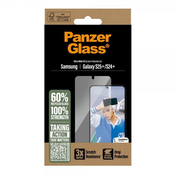 PanzerGlass Samsung Galaxy S24 Plus/Galaxy S25 Plus Skärmskydd Ultra-Wide Fit EasyAligner