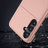 Samsung Galaxy S25 Skal Card Slide Roseguld