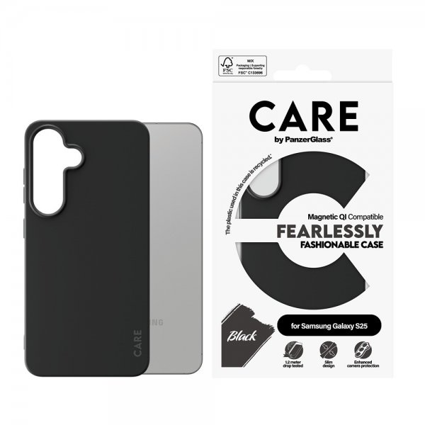 CARE by PanzerGlass Samsung Galaxy S25 Skal Fashionable MagSafe Svart