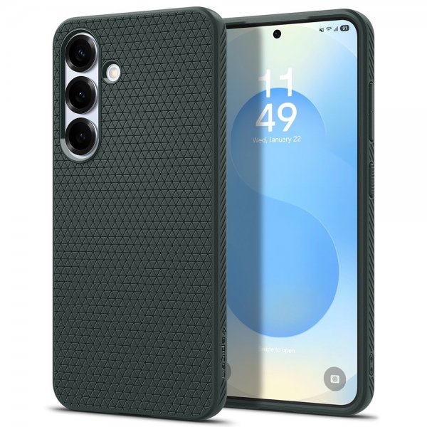 Spigen Samsung Galaxy S25 Skal Liquid Air Abyss Green