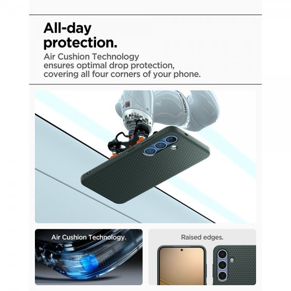 Spigen Samsung Galaxy S25 Skal Liquid Air Abyss Green