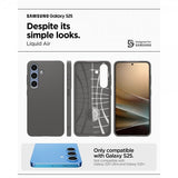 Spigen Samsung Galaxy S25 Skal Liquid Air Marble Gray